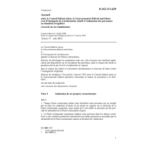 Ac. CH/A reprise de personnes frontière