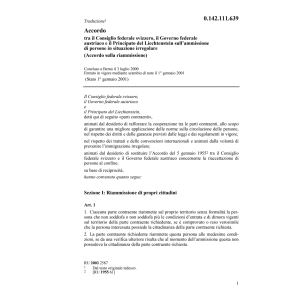 Acc. CH/D riaccettazione di persone