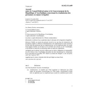 Ac. 10.10.16 CF/Azerbaïdjan réadmission