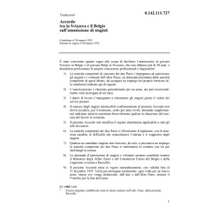 Acc. CH/B ammissione di stagisti