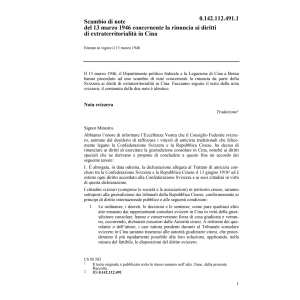 Note diritti di extraterritorialità Cina