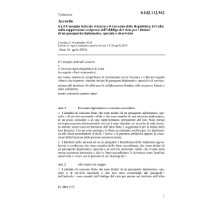 Acc. CFS Governo Repubblica Cuba