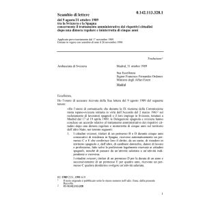 Lettere CH/Spagna tratt. rispettivi