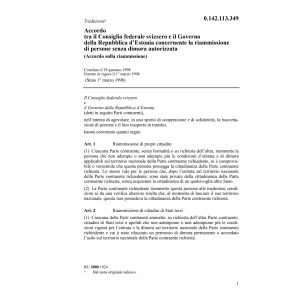 Accordo sulla riammssione Estonia29.1.98