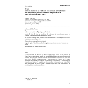 Tr. Suisse/Finlande ressortissants