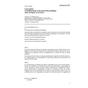 Conv. d'établissement, prot. jur. Grèce