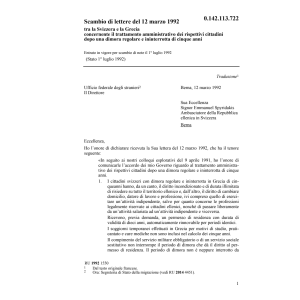 Scambio di lettere CH/Grecia