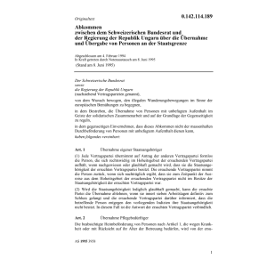 Abk. CH/U Uebernahme,Uebergabe Personen