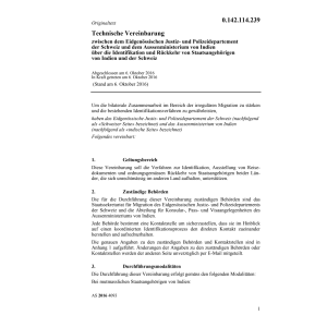 Techn. Vereinb. 6.10.16 CH/Indien