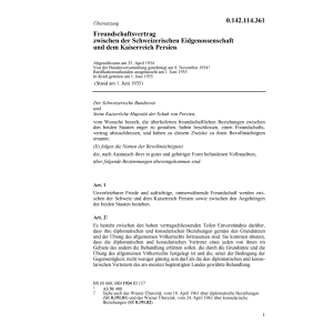 Freundschaftsvertrag Schweiz/Persien