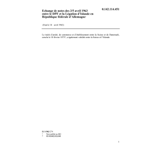 Appl. à l'Islande tr. d'amitié CH/Danem.