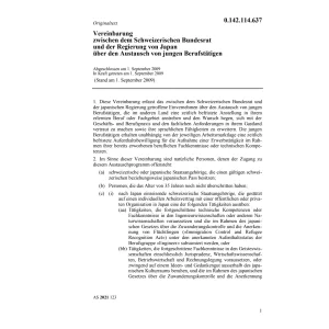 Vereinbarung BR und Regierung von Japan
