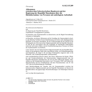 Rückübernahmeabkommen mit Mazedonien