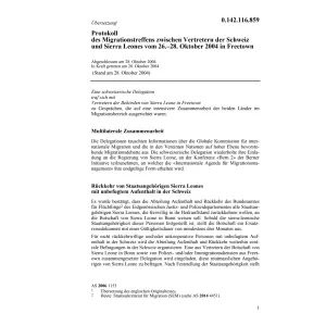 Prot. Migrationstreffen CH-Sierra Leones