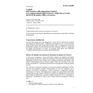 Verbale migrazione CH-Sierra Leone