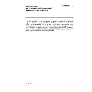 Note riconoscimento della Siria