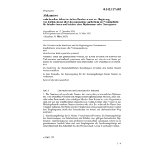 Abk. Turkmenistan Visum Diplomaten