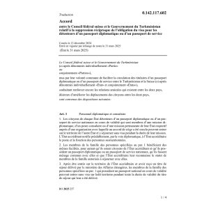 Ac. Turkménistan visa diplomatique