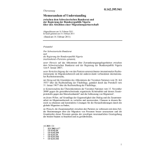 Memorandum of Understanding Nigeria
