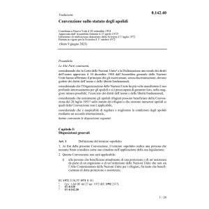Conv. statuto degli apolidi
