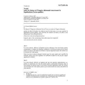 Tr. CH/D légalisation d'actes publics