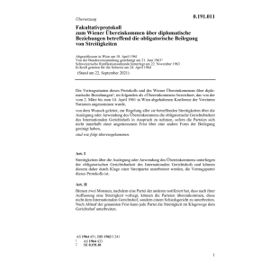 Fakultativprotokoll Wiener Übereinkomm.