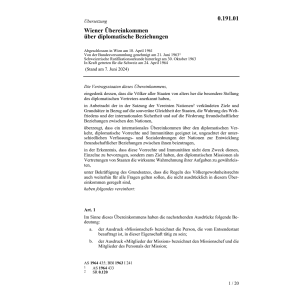 Wiener Übereink.über diplom. Beziehungen
