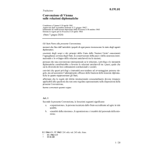 Conv. Vienna relazioni diplomatiche