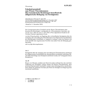 Fakult.prot.Wiener Übereink.v.Streitigk.
