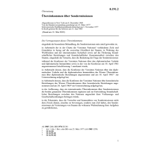 Übereinkommen über Sondermissionen