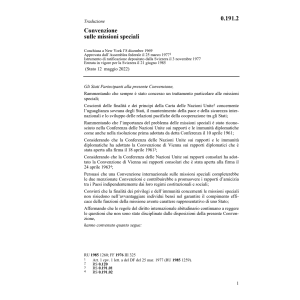 Conv.sulle missioni speciali
