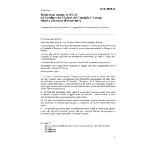 Ris.statut.Comit.Ministri Cons.l'Europa