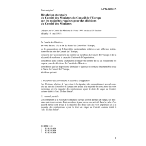 Rés.statut.Comité Ministr.Cons.l'Europe