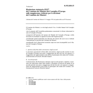 Ris.statut.Comit.Ministr.Consig.l'Europa