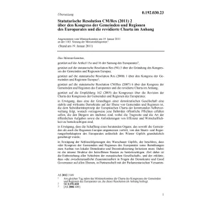 Statutarische Resolution CM/Res (2011) 2