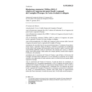 Risoluzione statutaria CM/Res (2011) 2