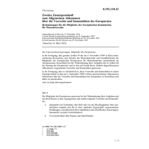 Zweites Zusatzprot.Immunit.Europarates