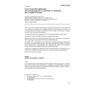 Terzo prot.add.privil.Consiglio d'Europa