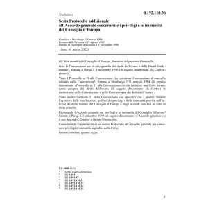 Sesto prot. Consiglio d'Europa