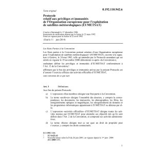 Prot.europ.l'organ.l'expl.satell.météo.