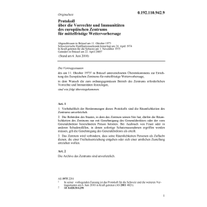 Prot. Vorrecht.europ.Zentr.Wettervorhers