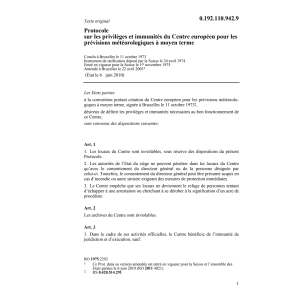 Prot.privil.Centre europ.prév.météorolog
