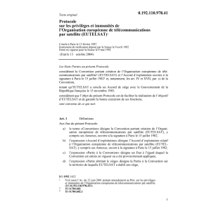 Prot.privil.l'Org.europ.télécom.satellit