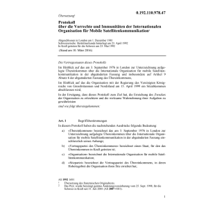Prot.Vorre.Intern.Seefunksat.-Organisati