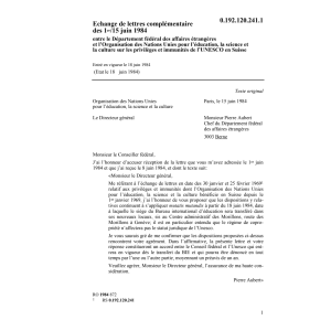 Ech.lettres affaires étrangères l'UNESCO