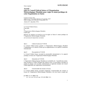 Ac.Cons.fédéral-l'Organis.météorol.mondi