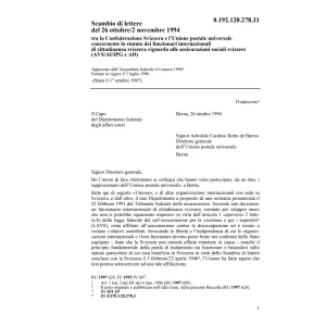 Scambio di lettere, CH/Unione postale