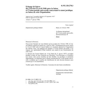 Echan.lettr.Suisse + l'Union post.univer