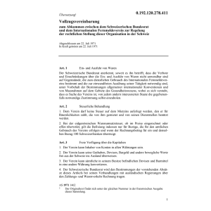 Vollzugsvereinb.CH und Int.Fernmeldevere