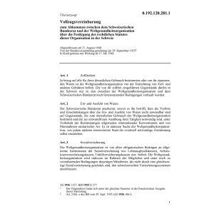 Vollzugsvereinb.Weltgesundheitsorganisat